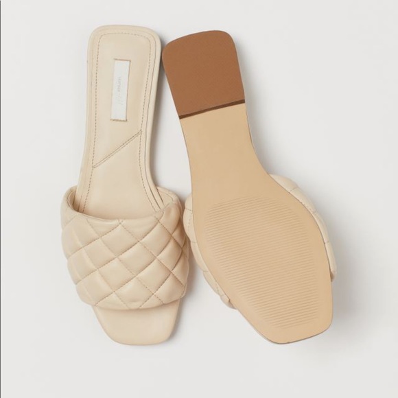 NIB H & M Premium Selection Leather Slides size 41 - Picture 2 of 8